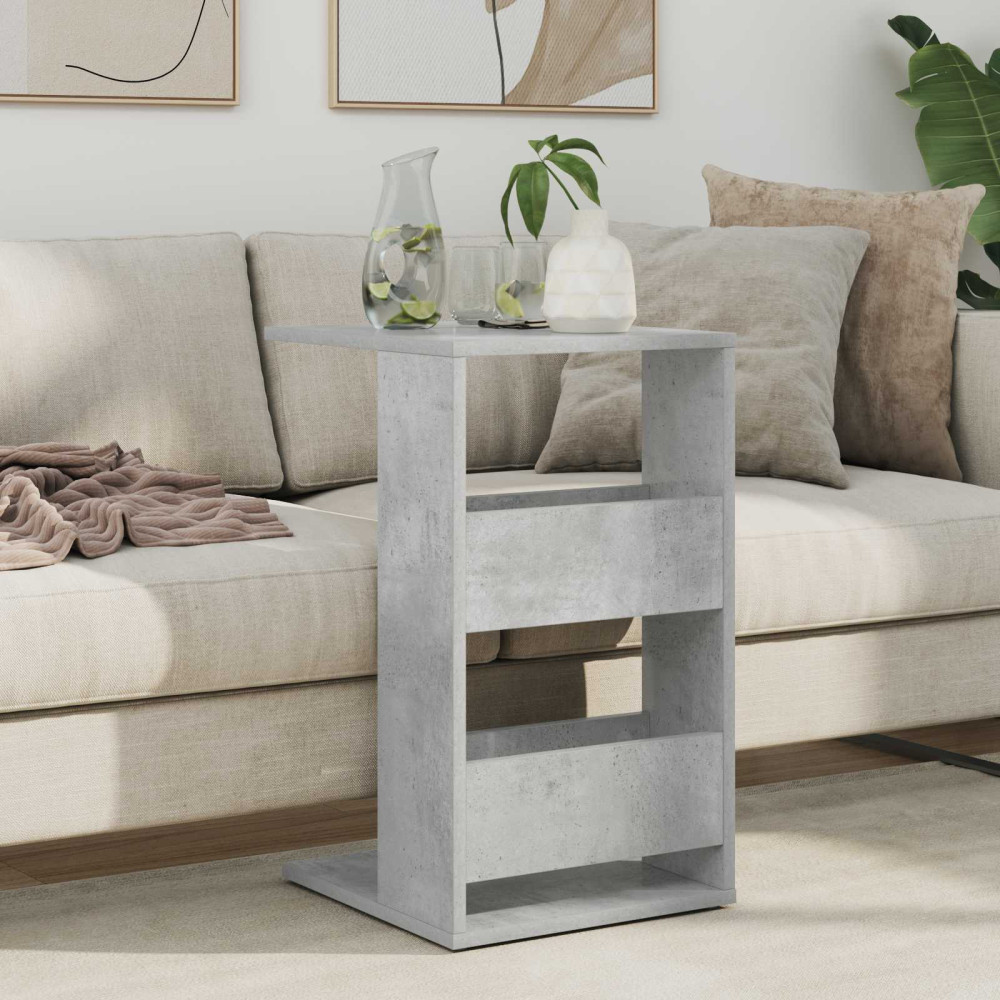 Produktbild för Sidobord Betonggrå 40 x 35 x 60,5 cm Konstruerat trä