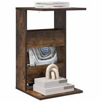 Produktbild för Sidobord Rökt ek 40 x 35 x 60,5 cm Konstruerat trä