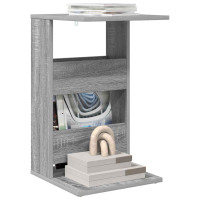 Produktbild för Sidobord Grå Sonoma 40 x 35 x 60,5 cm Konstruerat trä