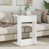 Produktbild för Sidobord Vit 40 x 38 x 62,5 cm Konstruerat trä