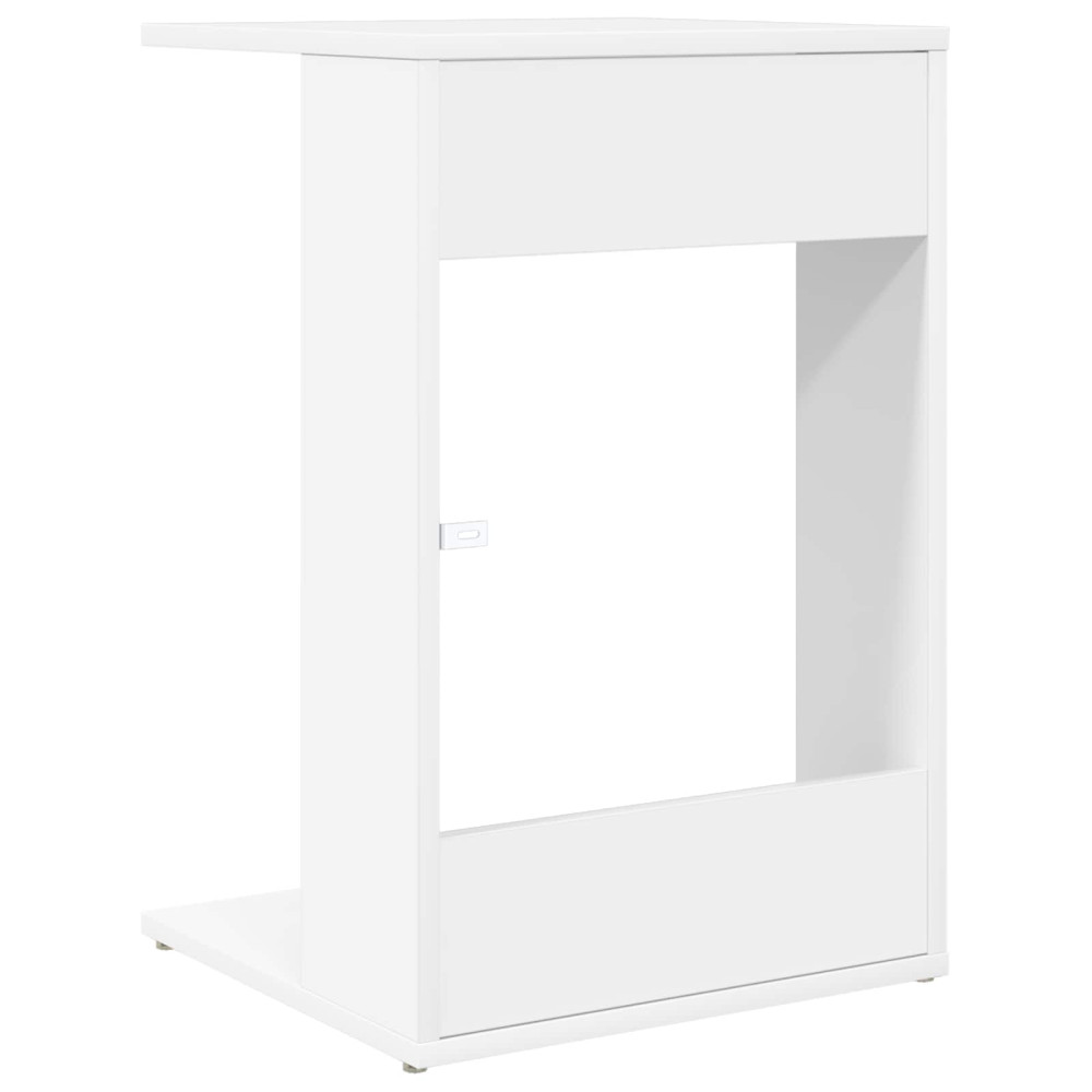 Produktbild för Sidobord Vit 40 x 38 x 62,5 cm Konstruerat trä