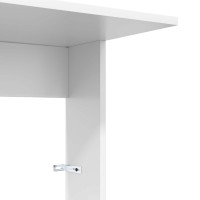 Produktbild för Sidobord Vit 40 x 38 x 62,5 cm Konstruerat trä