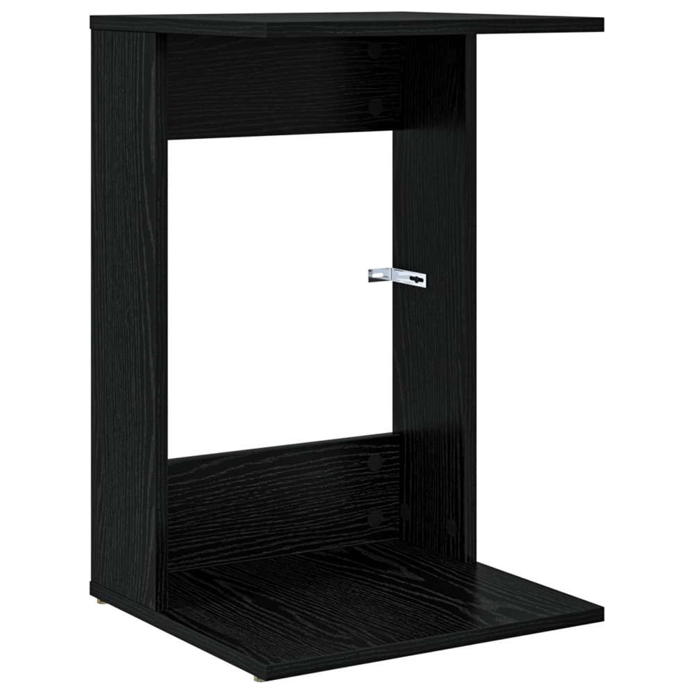 Produktbild för Sidobord Svart Ek 40 x 38 x 62,5 cm Konstruerat trä