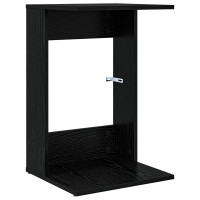 Produktbild för Sidobord Svart Ek 40 x 38 x 62,5 cm Konstruerat trä