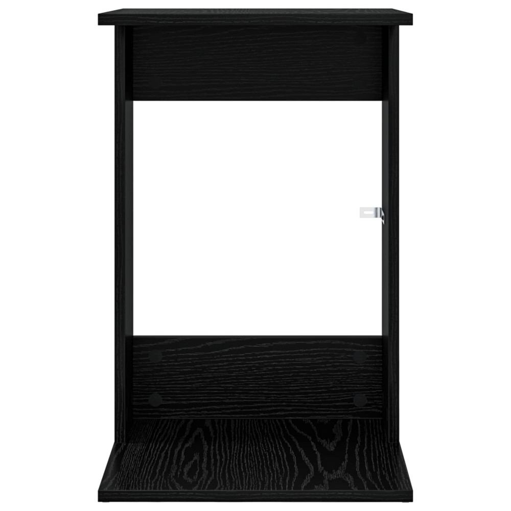 Produktbild för Sidobord Svart Ek 40 x 38 x 62,5 cm Konstruerat trä