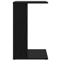Produktbild för Sidobord Svart Ek 40 x 38 x 62,5 cm Konstruerat trä