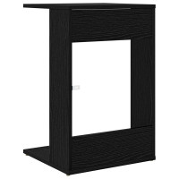 Produktbild för Sidobord Svart Ek 40 x 38 x 62,5 cm Konstruerat trä
