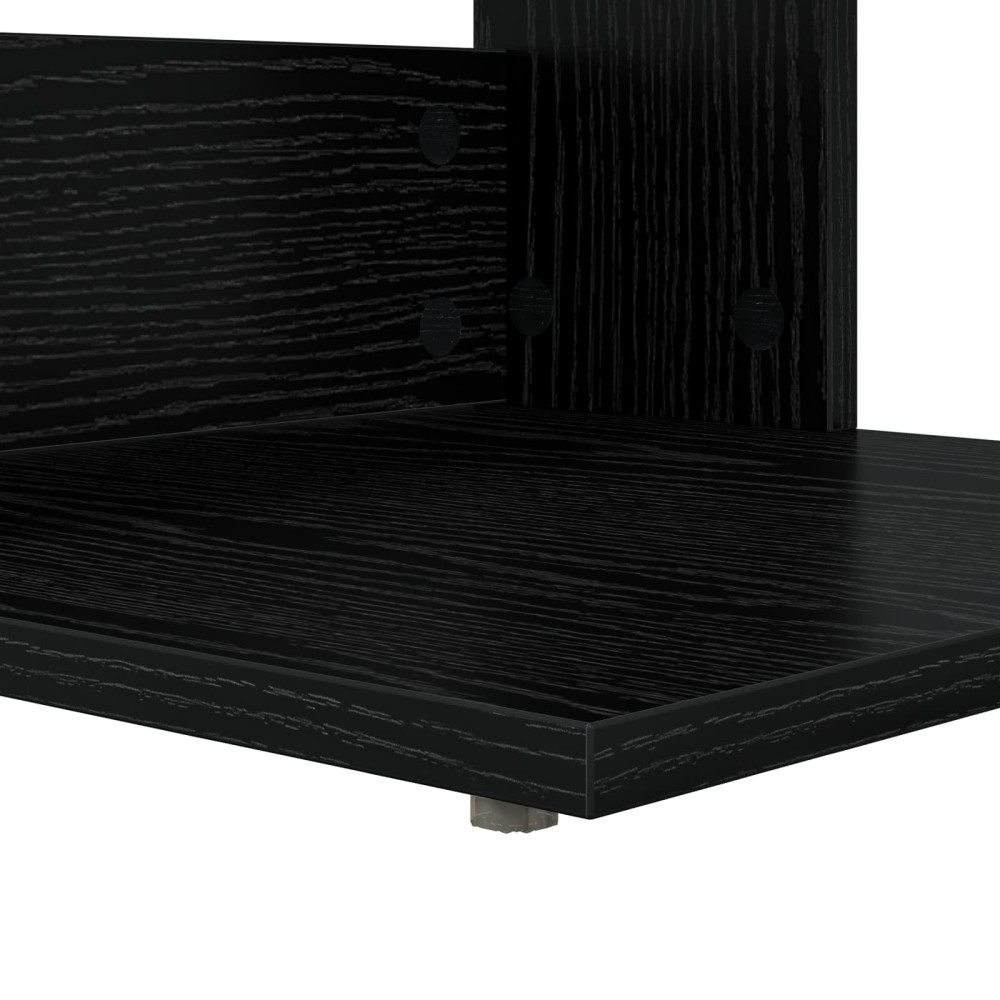 Produktbild för Sidobord Svart Ek 40 x 38 x 62,5 cm Konstruerat trä