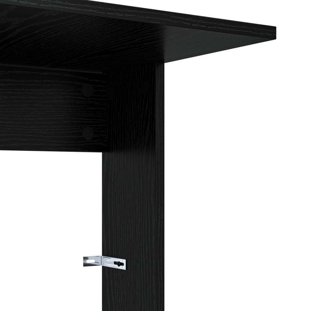 Produktbild för Sidobord Svart Ek 40 x 38 x 62,5 cm Konstruerat trä