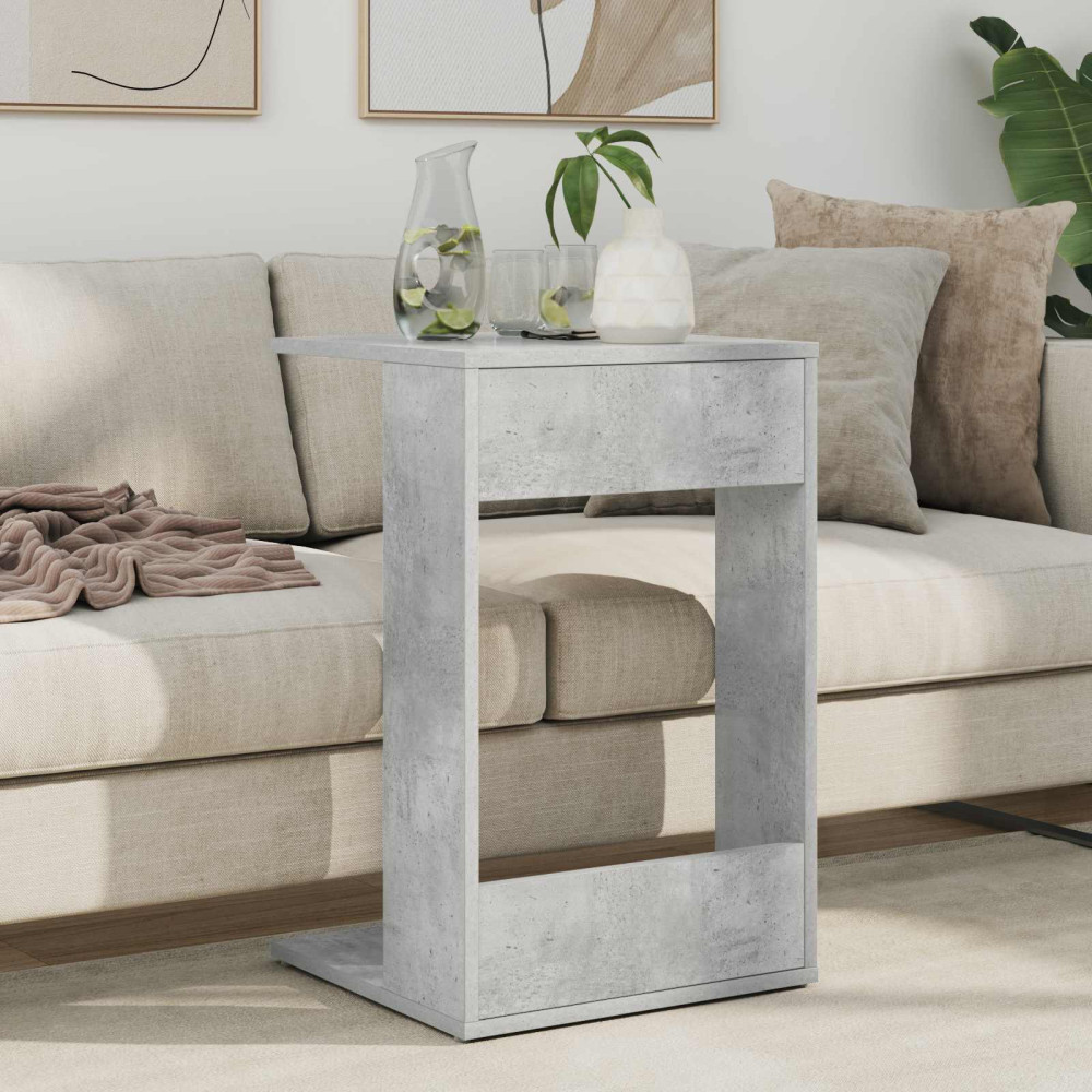 Produktbild för Sidobord Betonggrå 40 x 38 x 62,5 cm Konstruerat trä