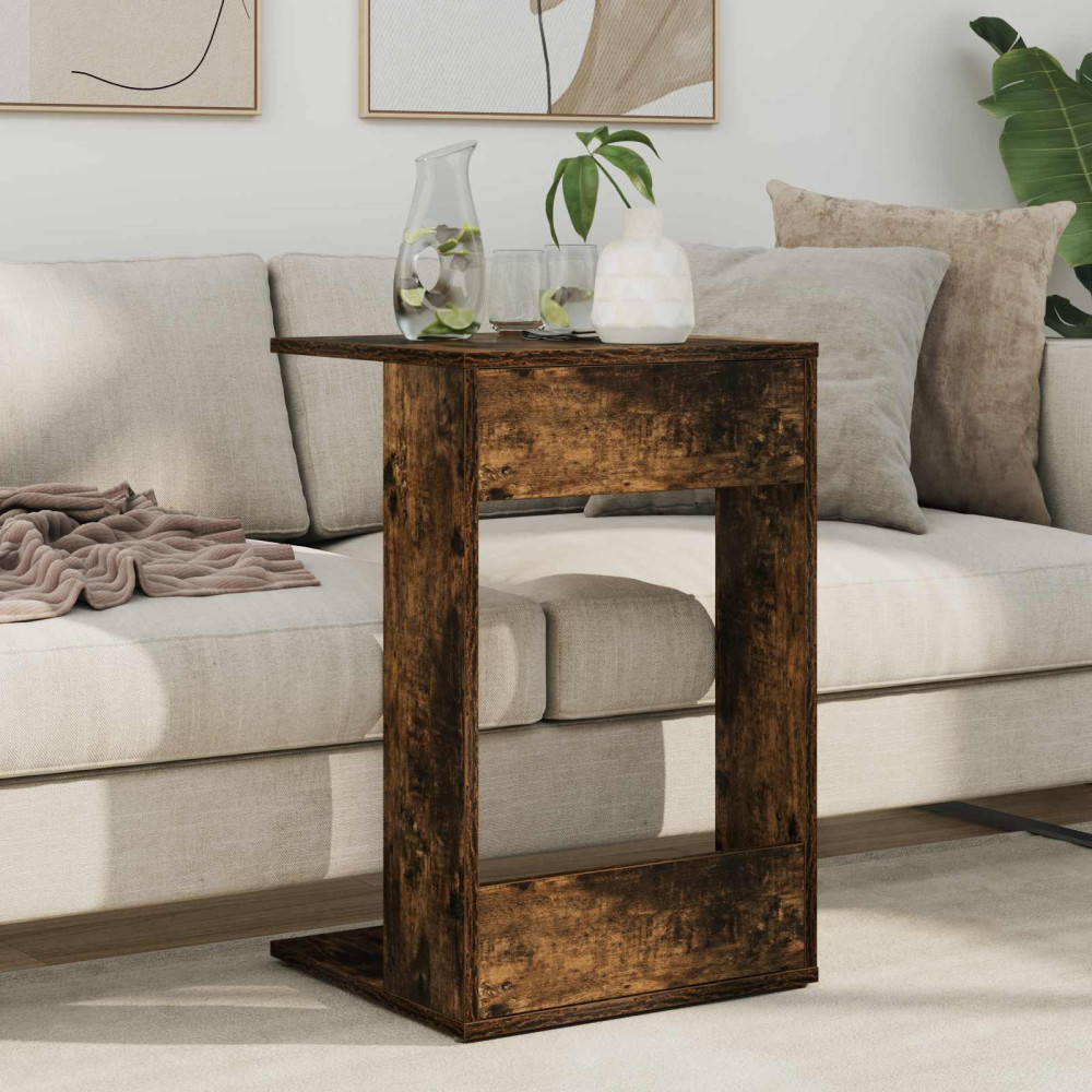 Produktbild för Sidobord Rökt ek 40 x 38 x 62,5 cm Konstruerat trä