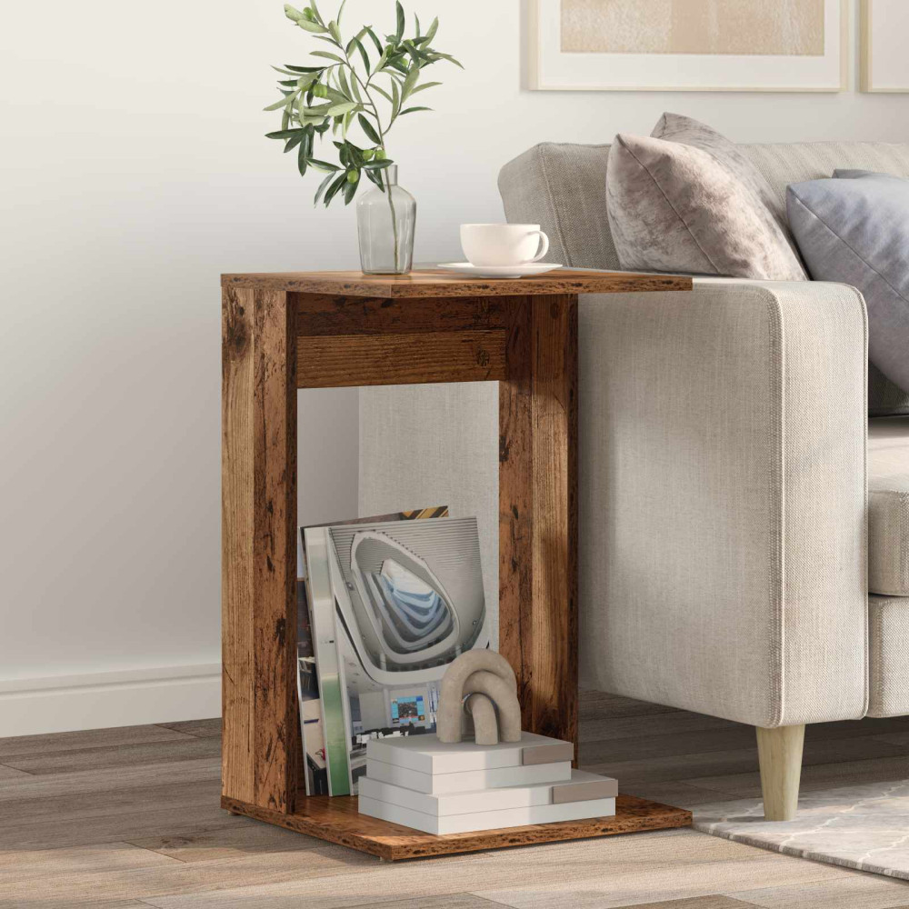 Produktbild för Sidobord Gammalt trä 40 x 38 x 62,5 cm Konstruerat trä