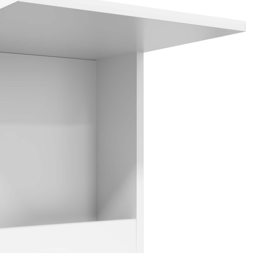 Produktbild för Sidobord med hjul Vit 40 x 35 x 60 cm Konstruerat trä