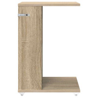 Produktbild för Sidobord med hjul Sonoma-ek 40 x 35 x 60 cm Konstruerat trä