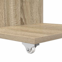 Produktbild för Sidobord med hjul Sonoma-ek 40 x 35 x 60 cm Konstruerat trä