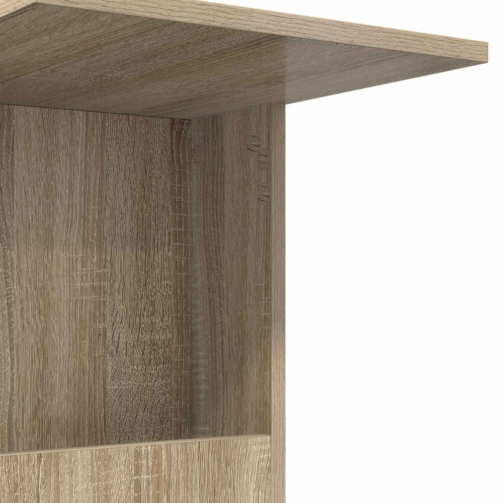 Produktbild för Sidobord med hjul Sonoma-ek 40 x 35 x 60 cm Konstruerat trä