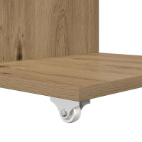 Produktbild för Sidobord med hjul Artisan Ek 40 x 35 x 60 cm Konstruerat trä