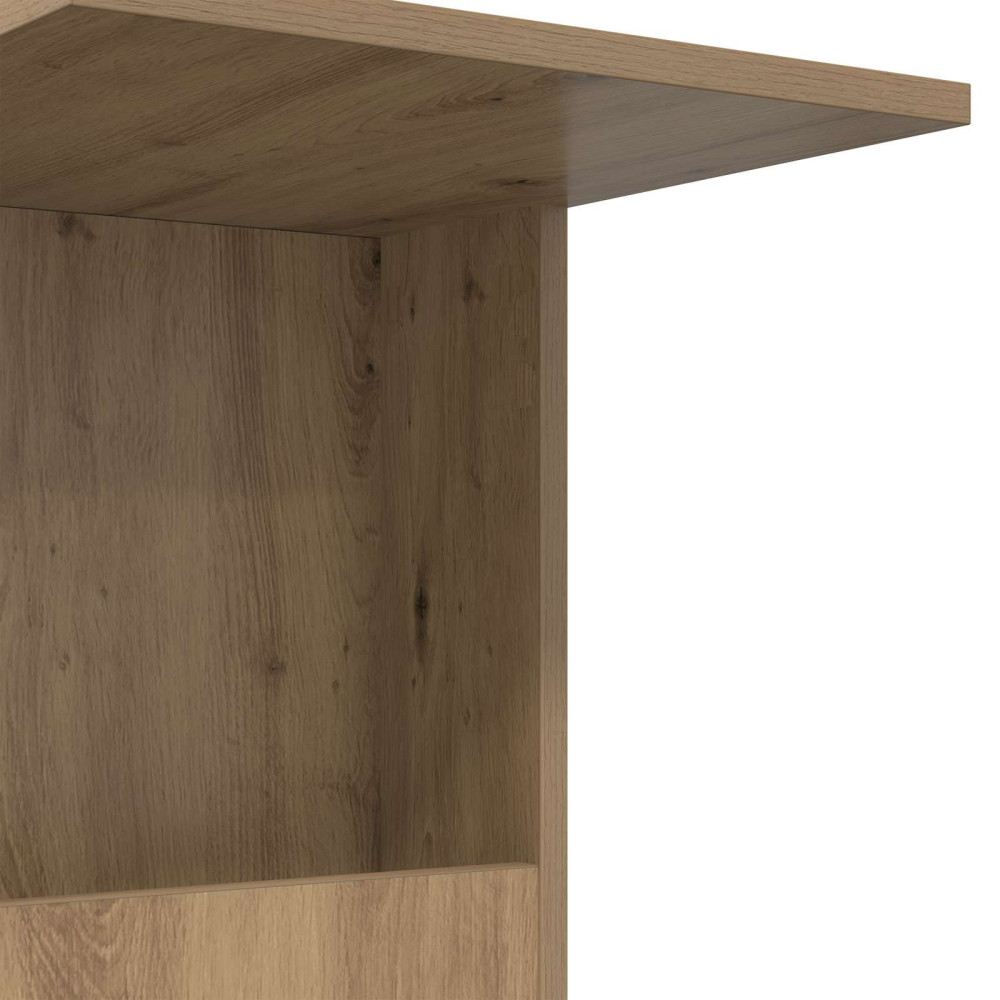Produktbild för Sidobord med hjul Artisan Ek 40 x 35 x 60 cm Konstruerat trä