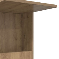 Produktbild för Sidobord med hjul Artisan Ek 40 x 35 x 60 cm Konstruerat trä