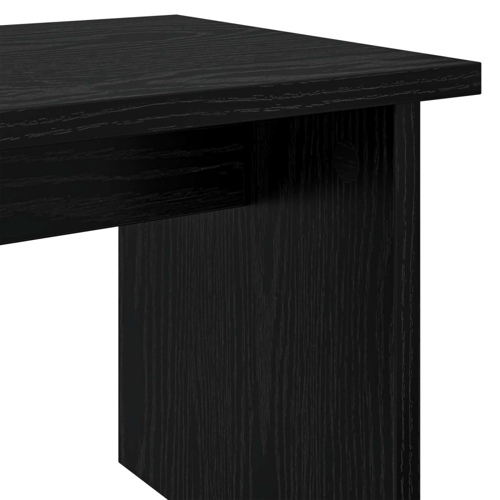 Produktbild för Skoskåp med hylla med lagring 2 pcs Svart Ek Konstruerat trä