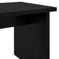 Produktbild för Skoskåp med hylla med lagring 2 pcs Svart Ek Konstruerat trä