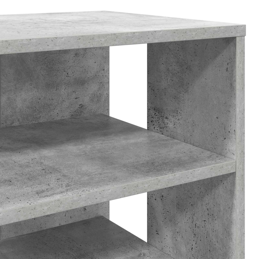 Produktbild för Skoskåp med hylla med lagring 2 pcs Betonggrå Konstruerat trä