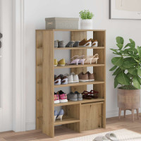 Produktbild för Skoskåp med hylla med lagring 2 pcs Artisan Ek Konstruerat trä