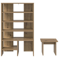 Produktbild för Skoskåp med hylla med lagring 2 pcs Artisan Ek Konstruerat trä