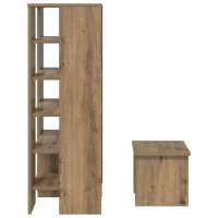 Produktbild för Skoskåp med hylla med lagring 2 pcs Artisan Ek Konstruerat trä