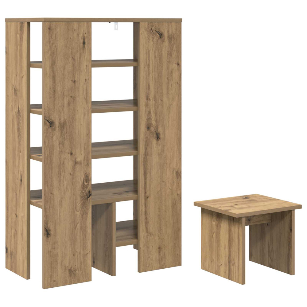 Produktbild för Skoskåp med hylla med lagring 2 pcs Artisan Ek Konstruerat trä