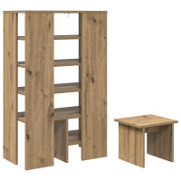 Produktbild för Skoskåp med hylla med lagring 2 pcs Artisan Ek Konstruerat trä