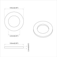 Produktbild för Skivor 2 pcs Silver 10 x 10 x 0,8 mm Järn