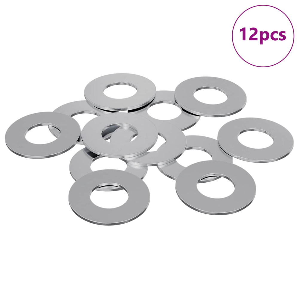 Produktbild för Skivor 12 pcs Silver 16 x 16 x 1,5 cm Järn