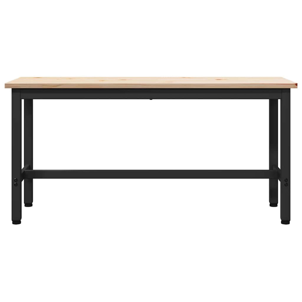 Produktbild för Matbänk Naturfärg 100 x 32,5 x 49 cm Massivt furuträ