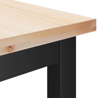 Produktbild för Matbänk Naturfärg 100 x 32,5 x 49 cm Massivt furuträ