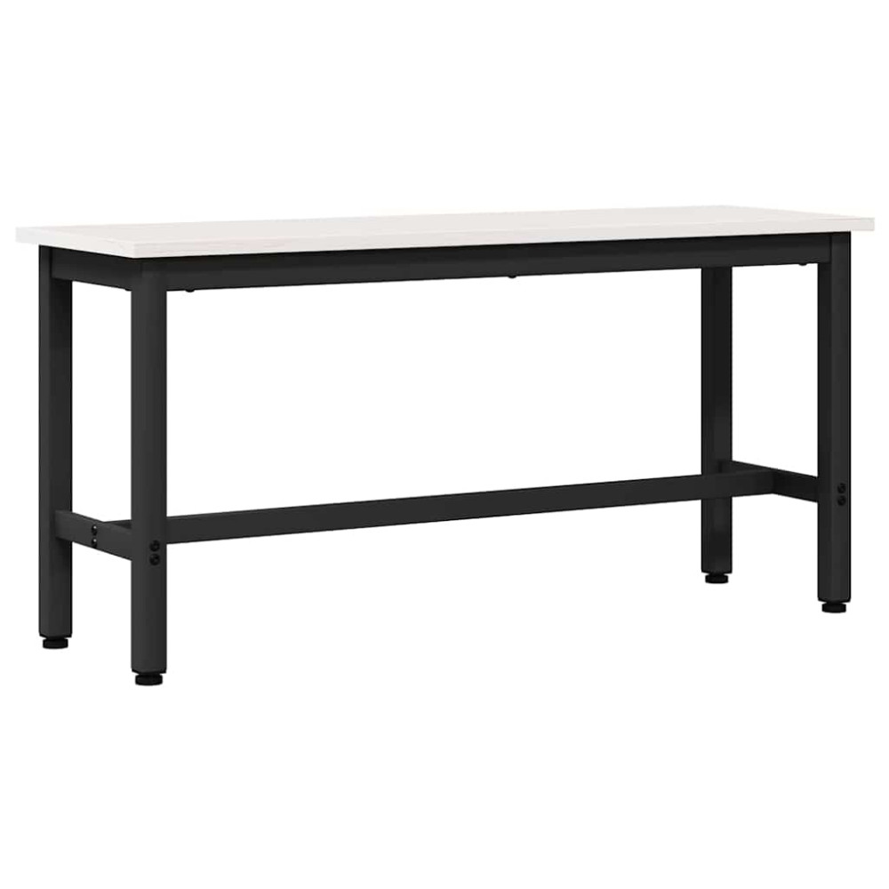 Produktbild för Matbänk 2 pcs Vit 100 x 32,5 x 49 cm Massivt furuträ