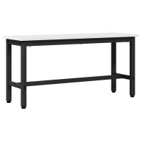 Produktbild för Matbänk 2 pcs Vit 100 x 32,5 x 49 cm Massivt furuträ