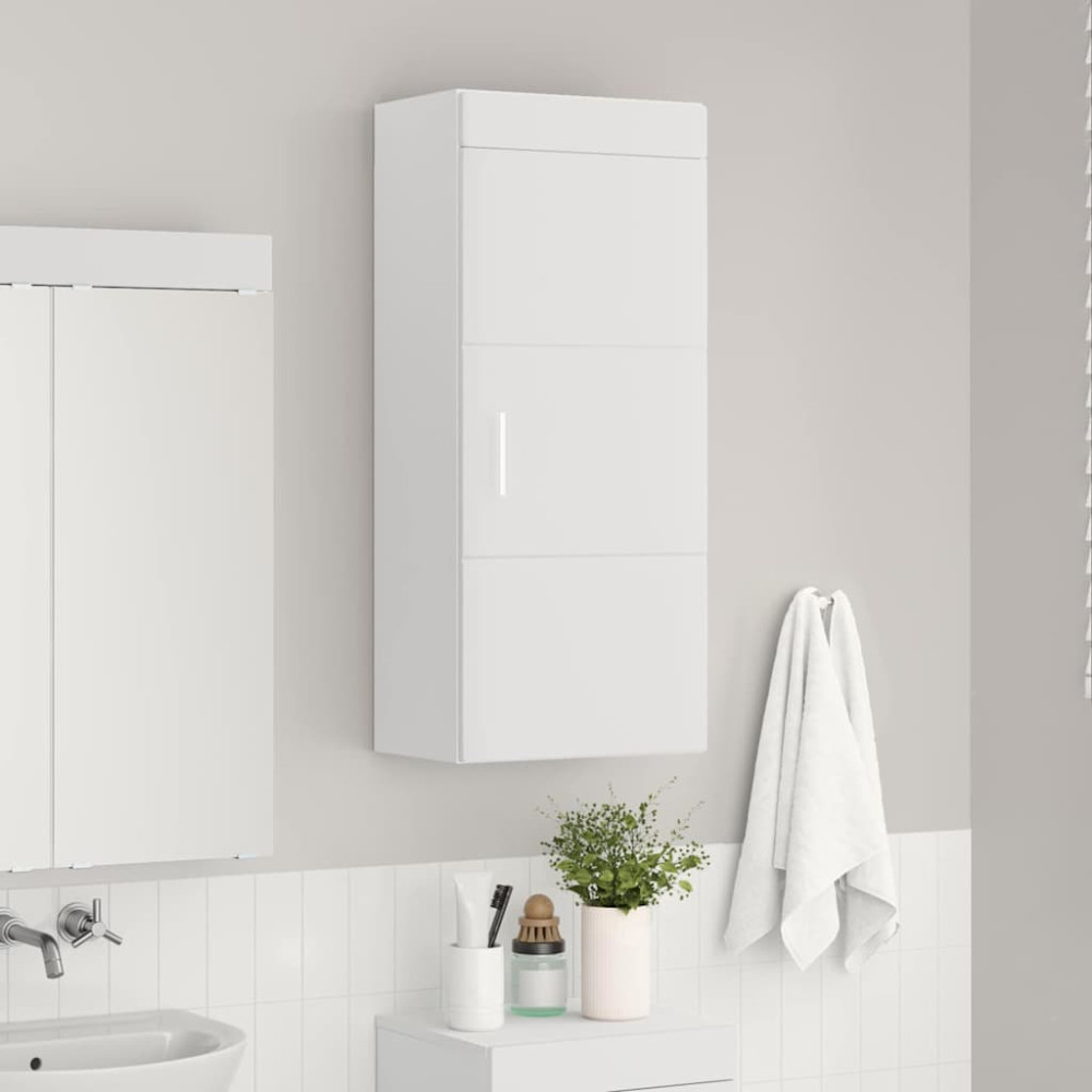 Produktbild för Badrumsväggskåp TULUM Vit 37 x 24,5 x 86 cm Konstruerat trä