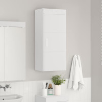 Produktbild för Badrumsväggskåp TULUM Vit 37 x 24,5 x 86 cm Konstruerat trä