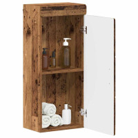 Produktbild för Badrumsväggskåp med hylla TULUM Gammalt trä 37 x 24,5 x 86 cm