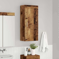 Produktbild för Badrumsväggskåp med hylla TULUM Gammalt trä 37 x 24,5 x 86 cm