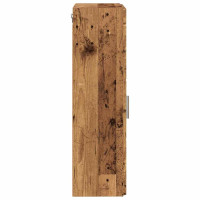 Produktbild för Badrumsväggskåp med hylla TULUM Gammalt trä 37 x 24,5 x 86 cm