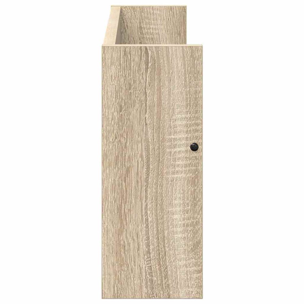 Produktbild för Tidningshylla 2 pcs Sonoma-ek 60 x 12 x 30 cm Konstruerat trä