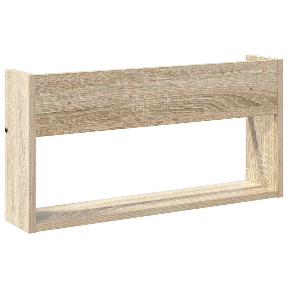 Produktbild för Tidningshylla 2 pcs Sonoma-ek 60 x 12 x 30 cm Konstruerat trä