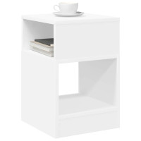 Produktbild för Sidobord Vit 30,5 x 30 x 45 cm Konstruerat trä