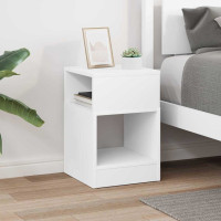 Produktbild för Sidobord Vit 30,5 x 30 x 45 cm Konstruerat trä