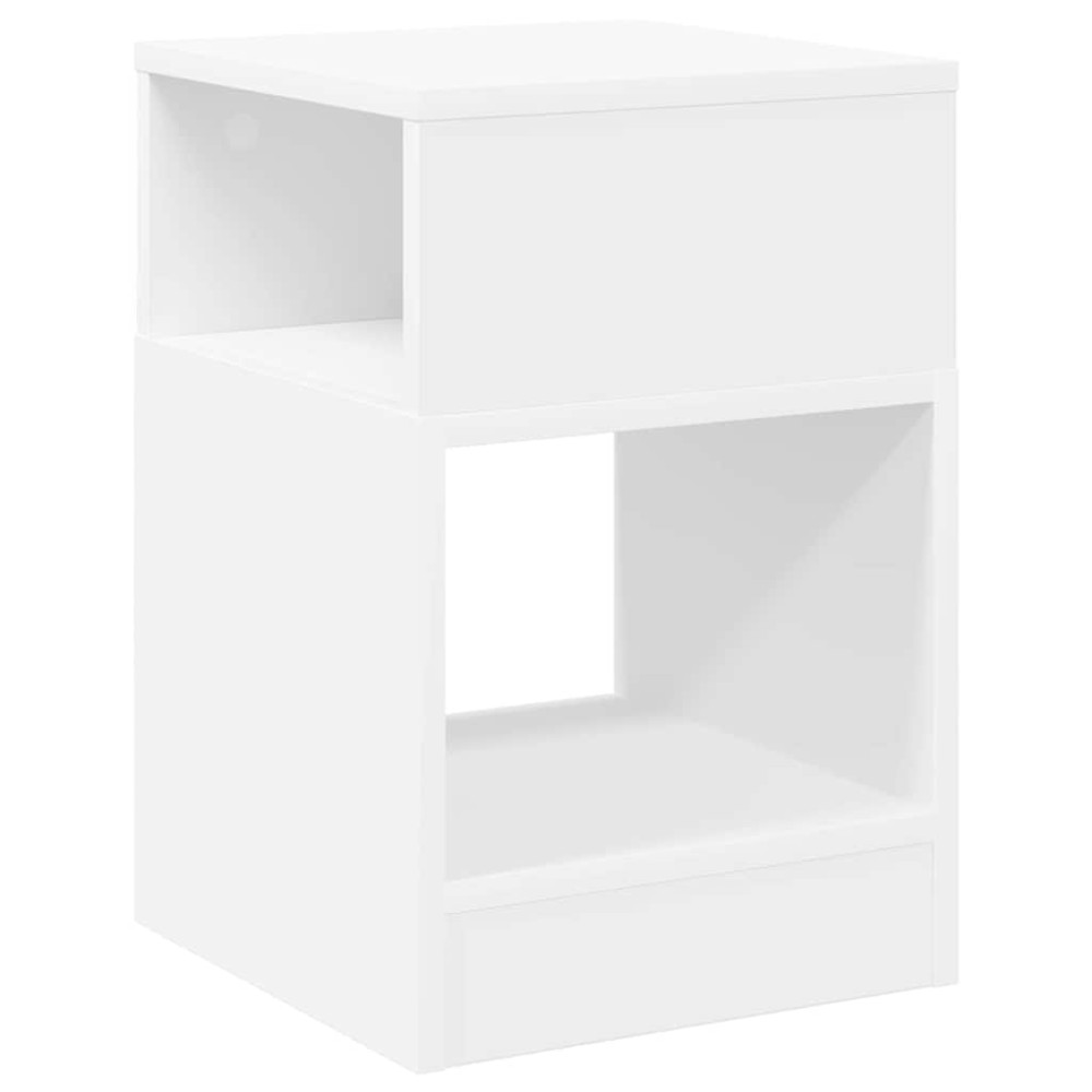 Produktbild för Sidobord 2 pcs Vit 30,5 x 30 x 45 cm Konstruerat trä
