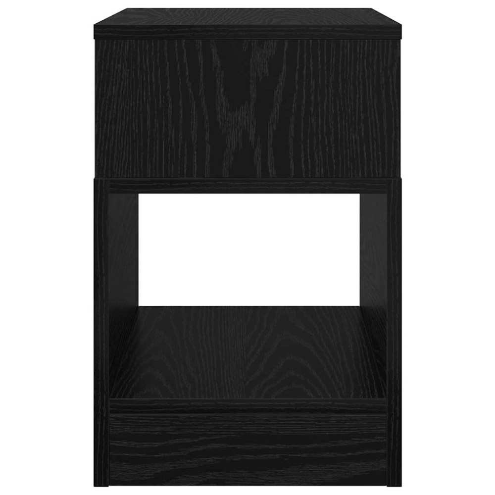 Produktbild för Sidobord Svart Ek 30,5 x 30 x 45 cm Konstruerat trä