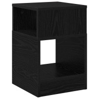 Produktbild för Sidobord Svart Ek 30,5 x 30 x 45 cm Konstruerat trä