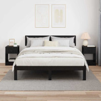 Produktbild för Sidobord 2 pcs Svart Ek 30,5 x 30 x 45 cm Konstruerat trä